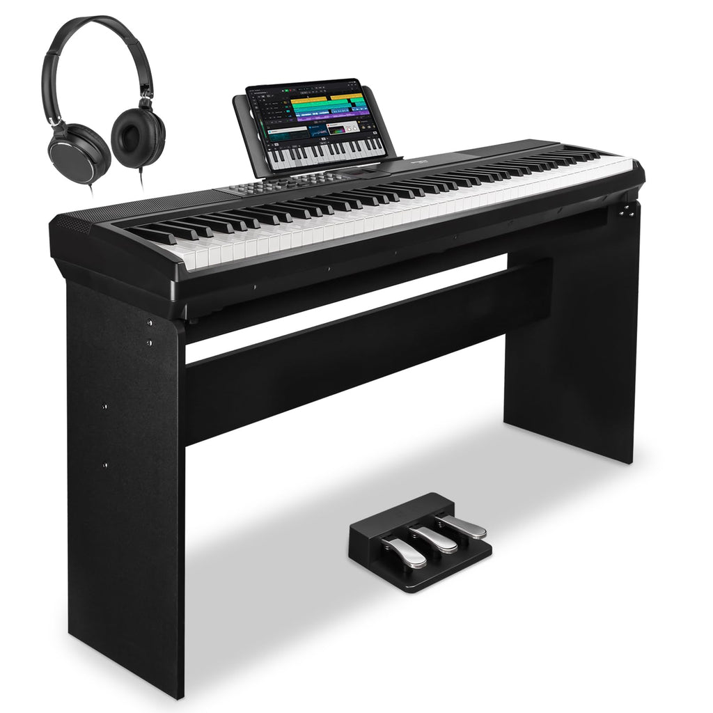 STRICH SDP-120 – Piano numérique 88 touches lestées avec haut-parleurs et connexion USB-MIDI