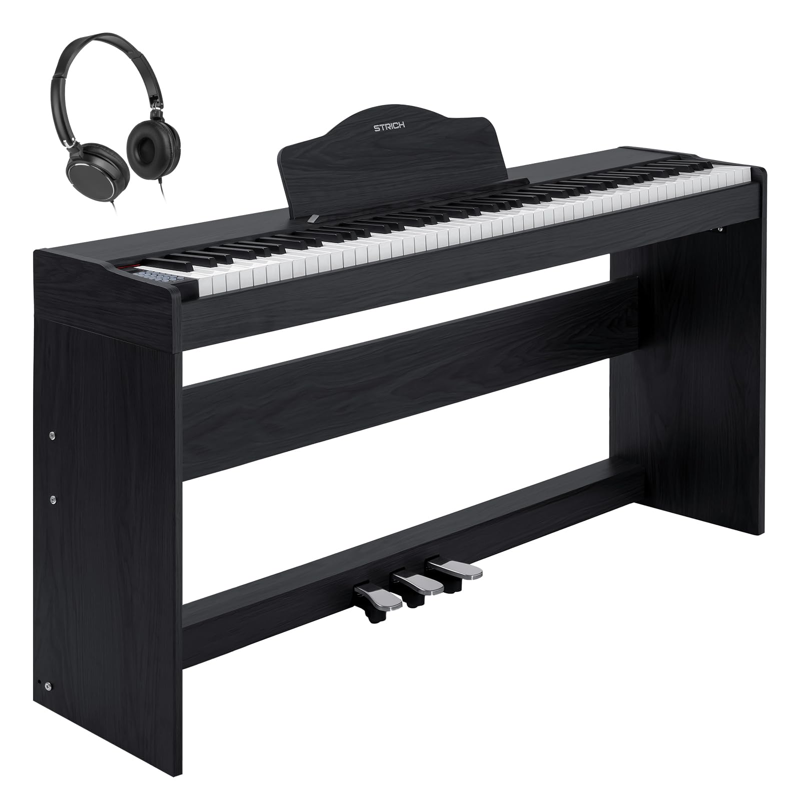 STRICH SDP-300W – Piano numérique 88 touches lestées avec support meuble et haut-parleurs puissants