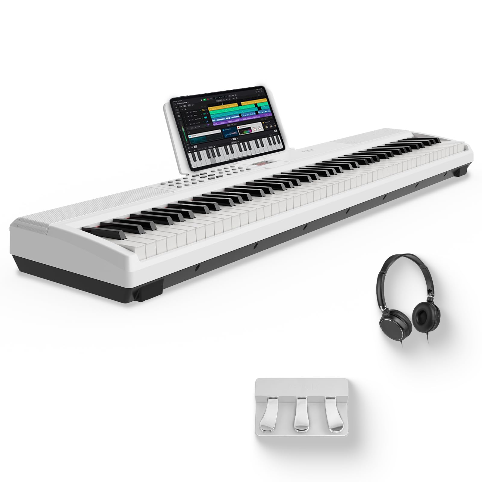 STRICH SDP-120 – Piano numérique 88 touches lestées avec haut-parleurs et connexion USB-MIDI