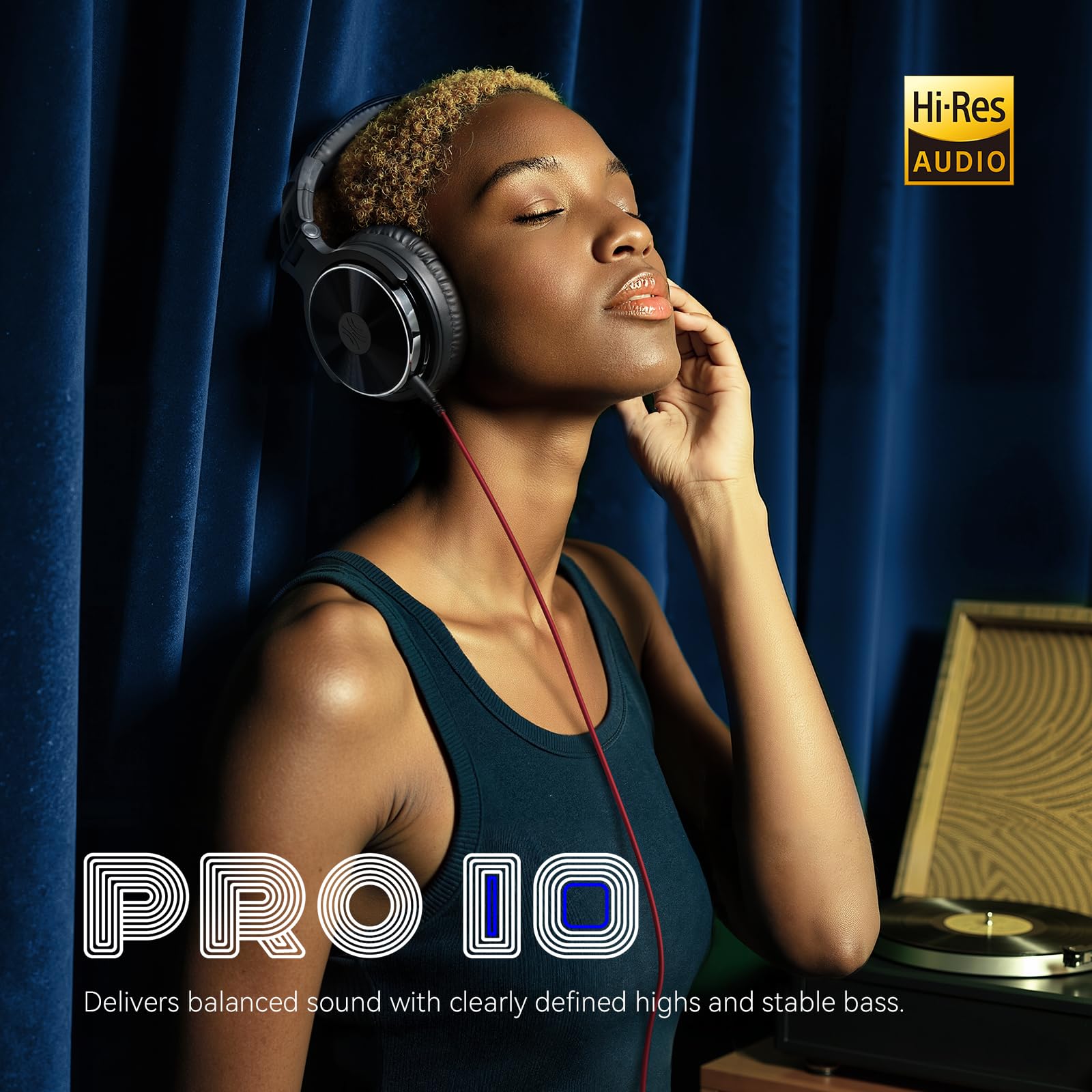 🎧 OneOdio Pro-10 – Casque filaire circum-aural pour studio, DJ et monitoring