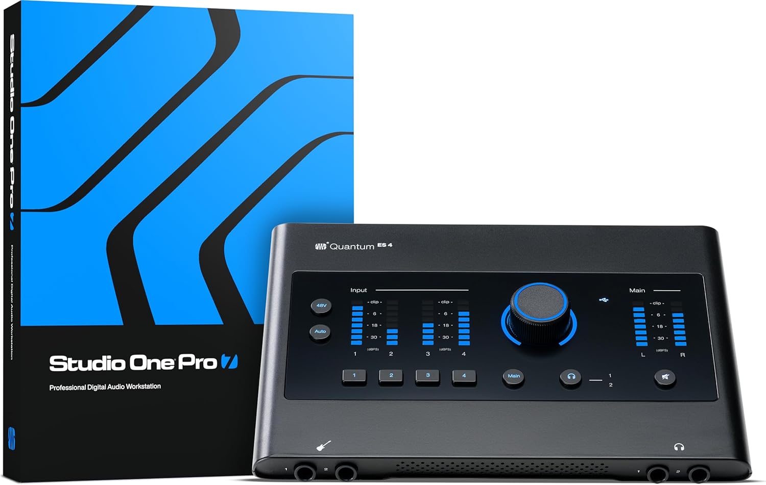 Interface audio PreSonus Quantum ES 4 – 4 entrées, qualité studio 24-bit / 192 kHz avec Studio One Pro inclus