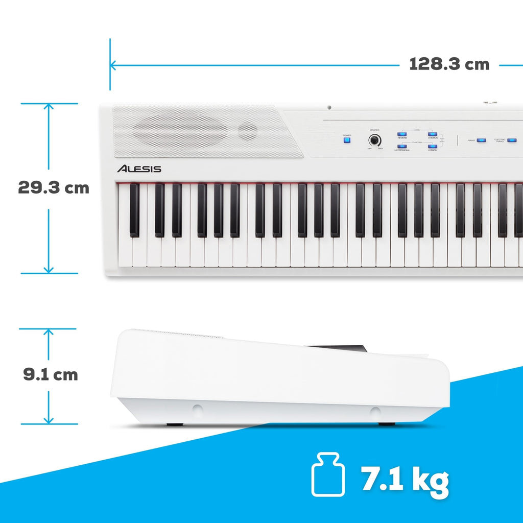 Alesis Recital – Piano numérique 88 touches semi-lestées avec haut-parleurs puissants et modes d’apprentissage