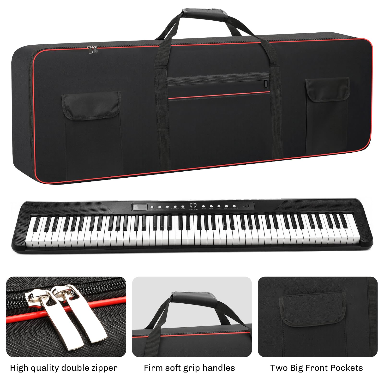 🎹 MUINS – Housse de transport pour clavier 88 touches