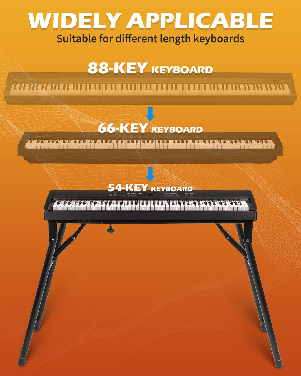 🎹 Support double pour clavier STRICH – 2 niveaux, réglable et portable