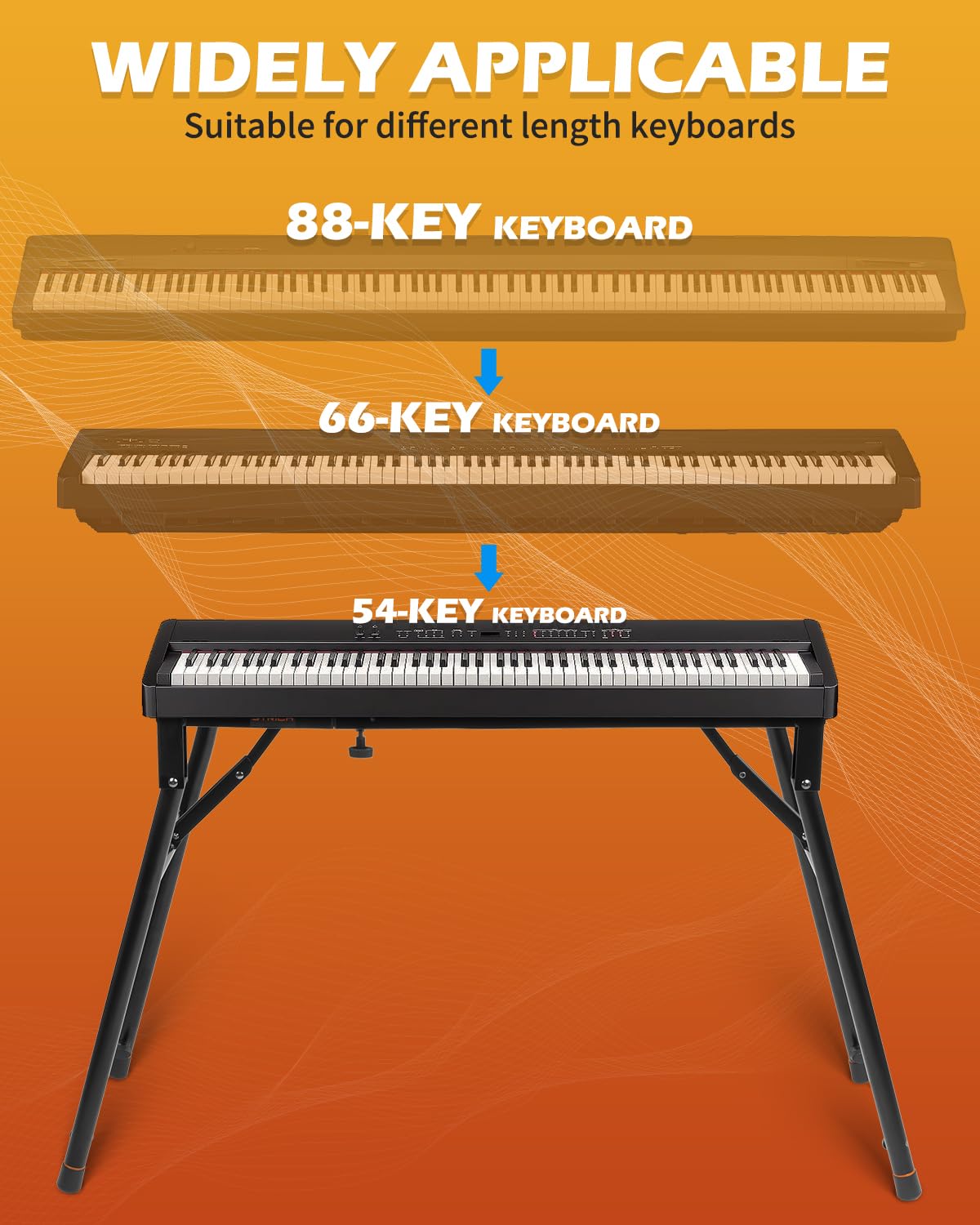 🎹 Support double pour clavier STRICH – 2 niveaux, réglable et portable