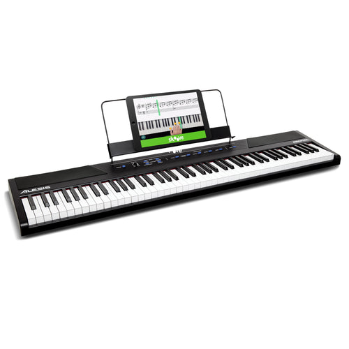Alesis Recital – Piano numérique 88 touches semi-lestées avec haut-parleurs puissants et modes d’apprentissage
