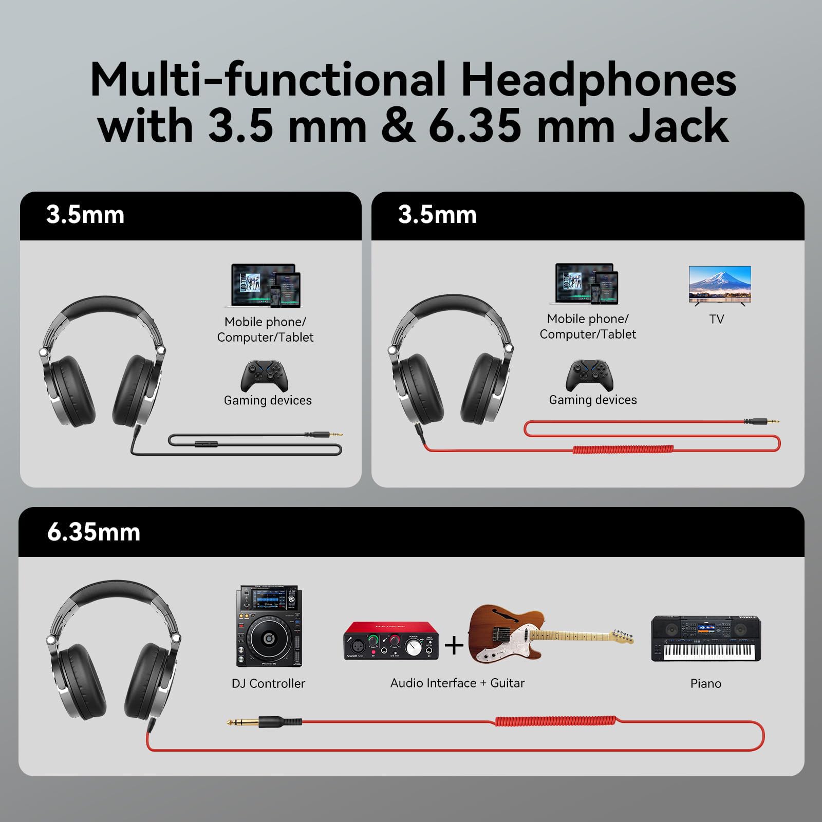 🎧 OneOdio Pro-10 – Casque filaire circum-aural pour studio, DJ et monitoring