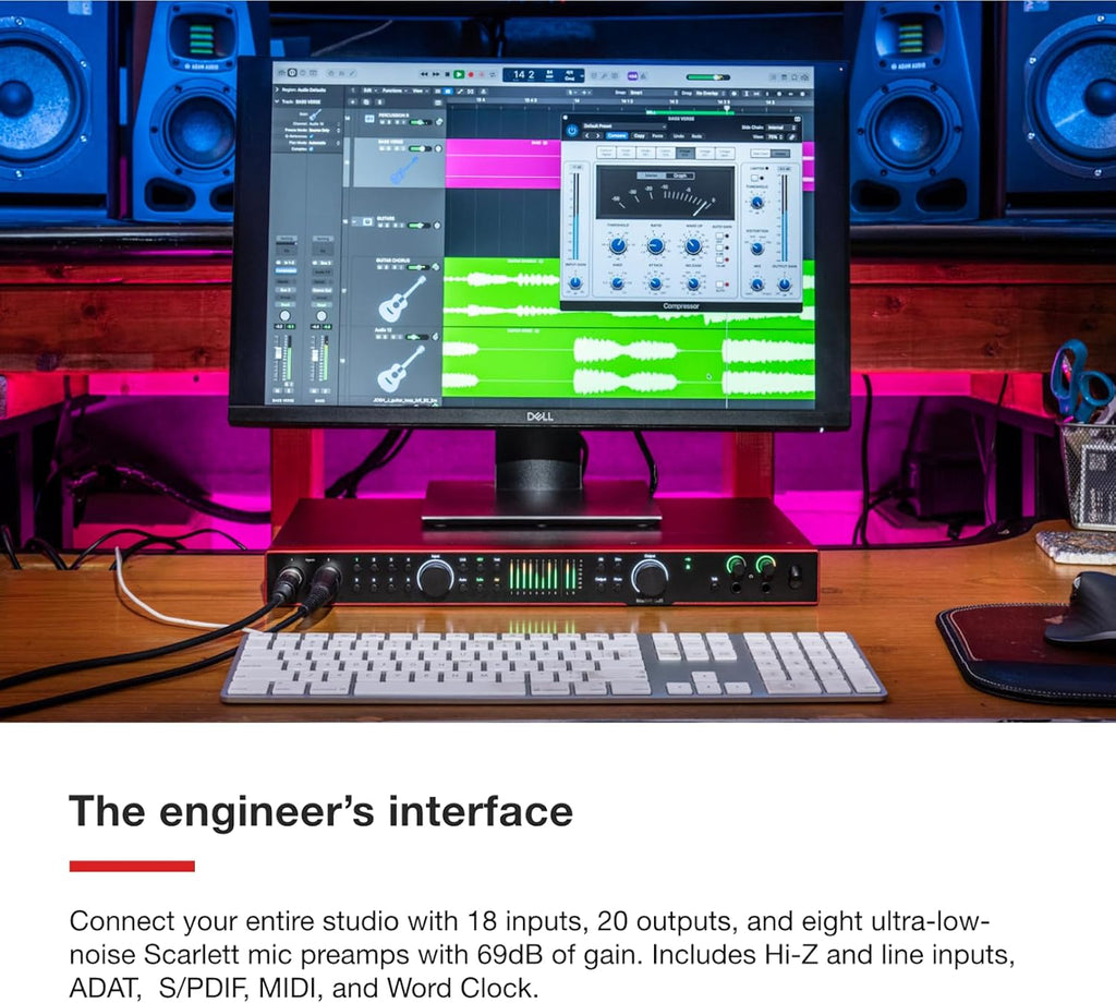 🎧 Focusrite Scarlett 18i20 4th Gen – Interface audio USB pour musiciens et créateurs