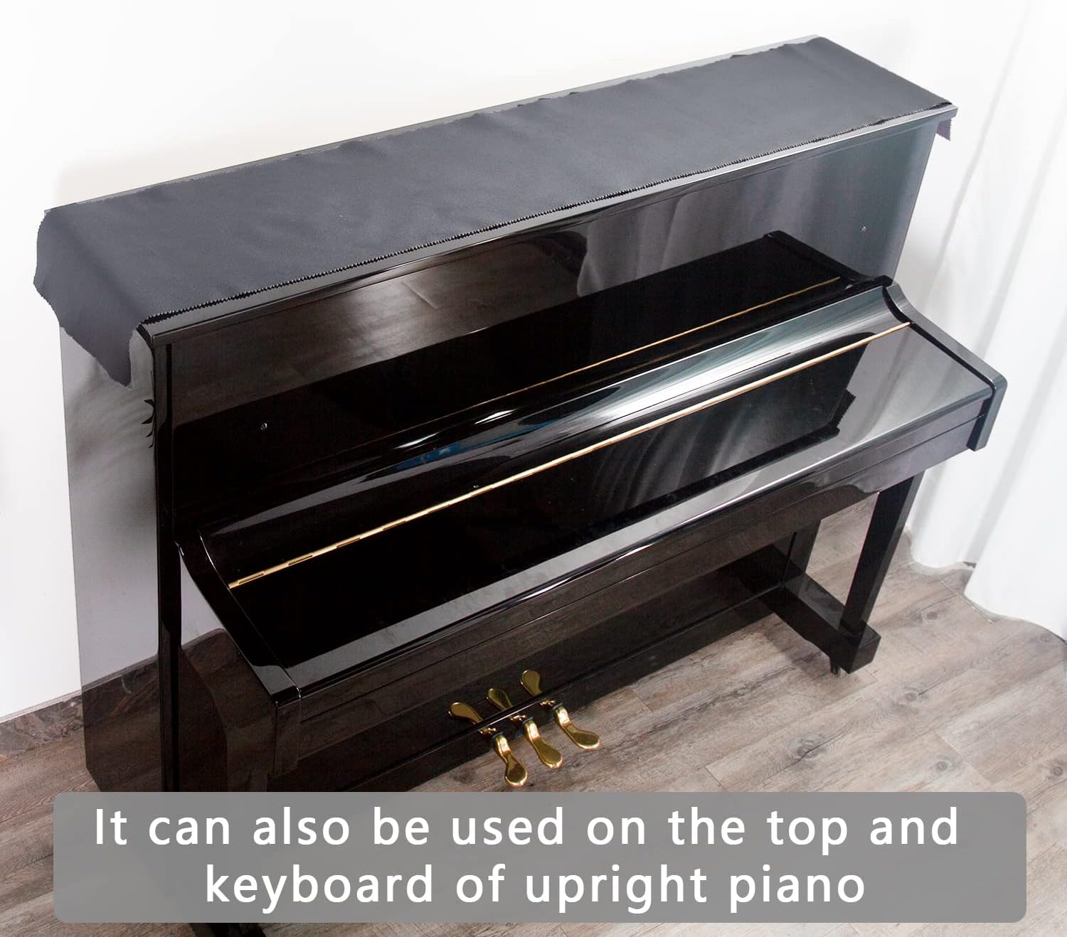 🎹 Housse de protection pour clavier / piano numérique – Cache-poussière doux et premium (noir)