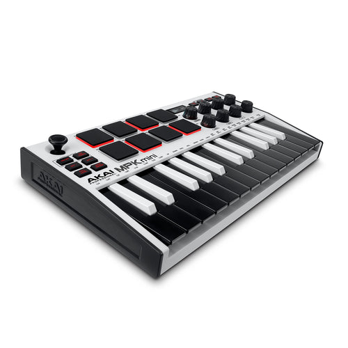 Akai MPK Mini MK3 – Contrôleur MIDI USB 25 touches avec pads rétroéclairés et logiciels inclus