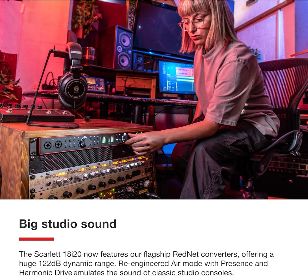 🎧 Focusrite Scarlett 18i20 4th Gen – Interface audio USB pour musiciens et créateurs