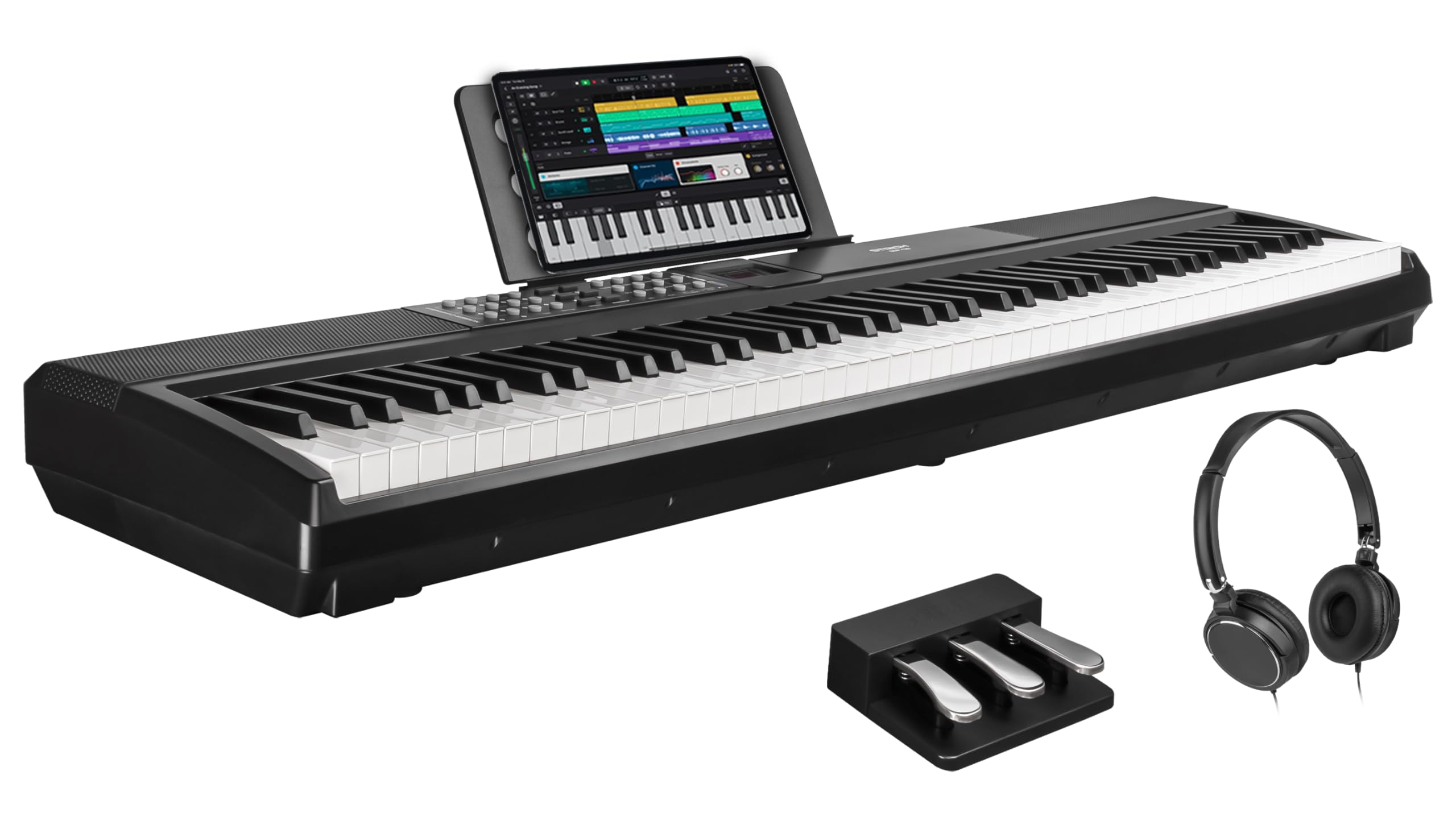 STRICH SDP-120 – Piano numérique 88 touches lestées avec haut-parleurs et connexion USB-MIDI