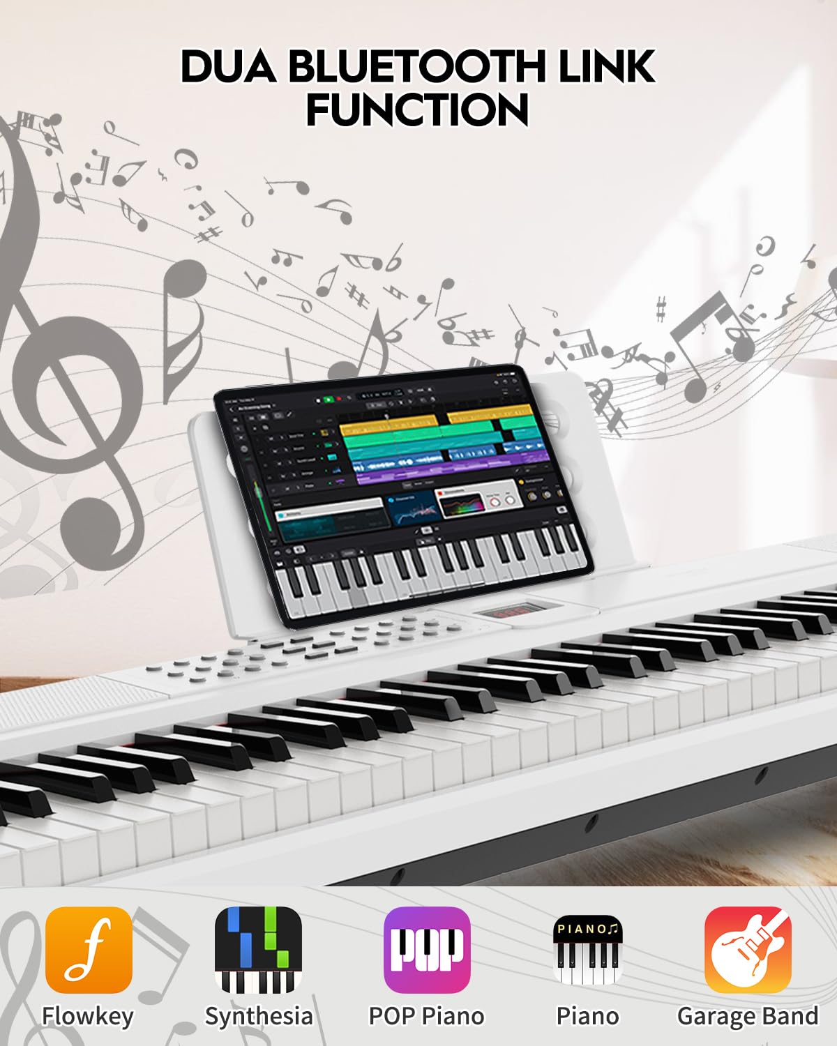 STRICH SDP-120 – Piano numérique 88 touches lestées avec haut-parleurs et connexion USB-MIDI