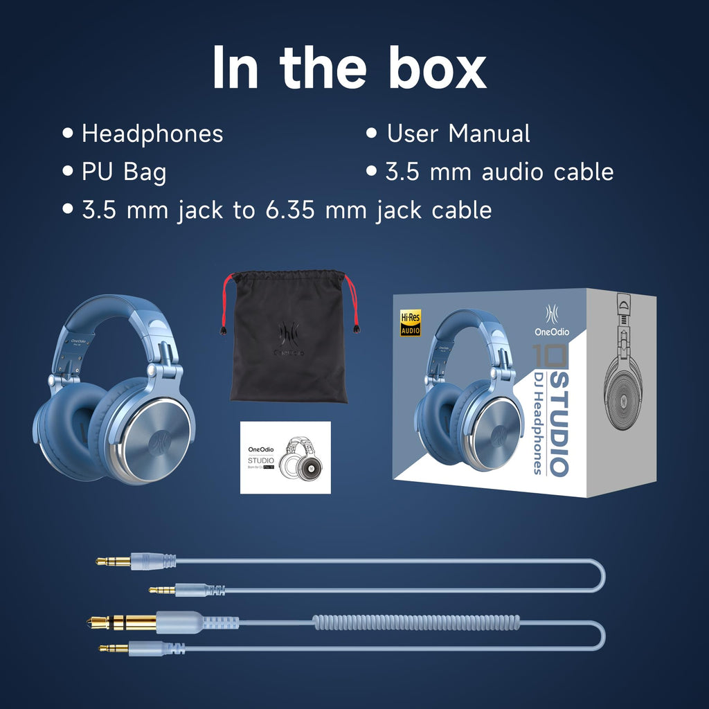 🎧 OneOdio Pro-10 – Casque filaire circum-aural pour studio, DJ et monitoring