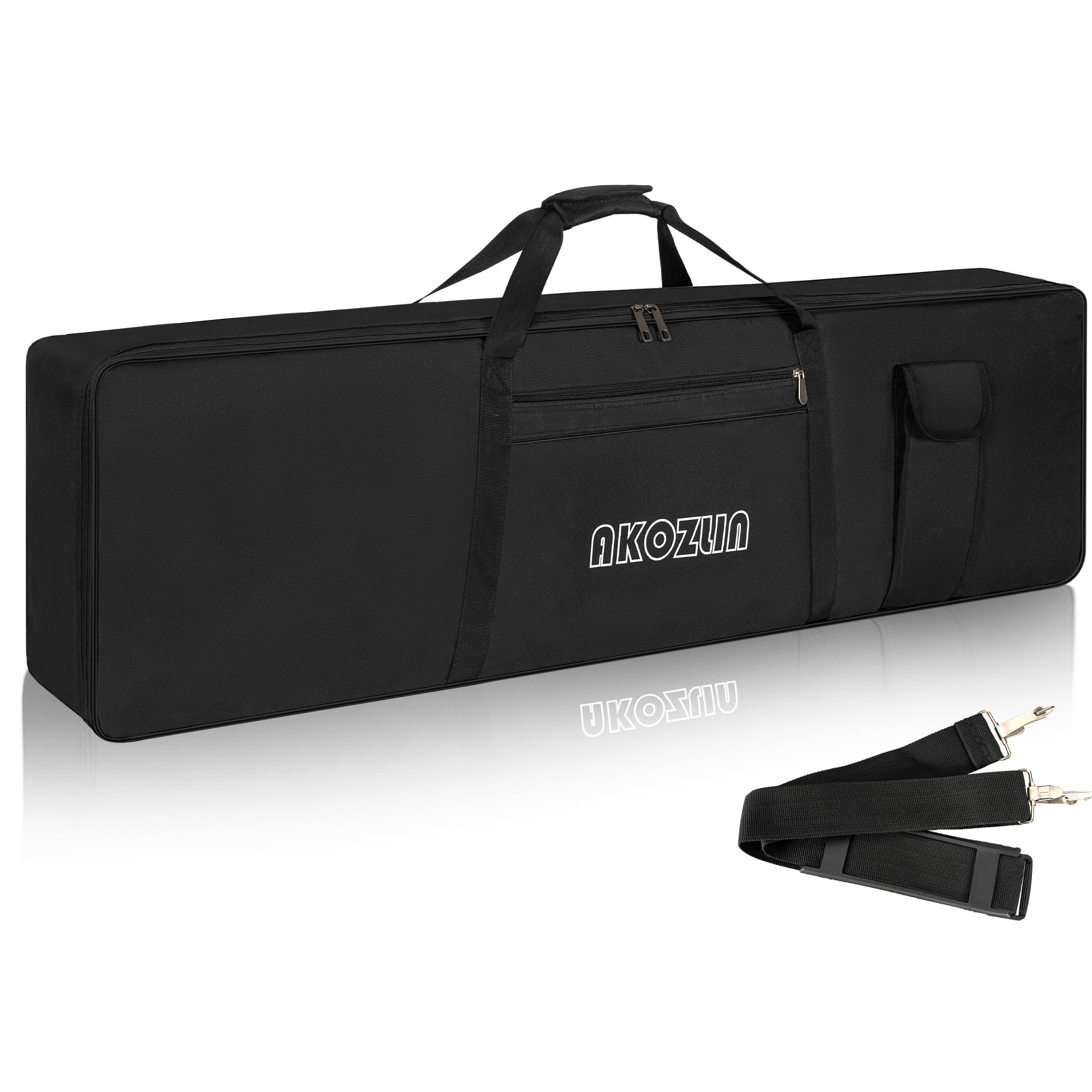 🎹 AKOZLIN – Housse de transport pour clavier 88 touches (noir), sac gig portable en tissu Oxford 600D