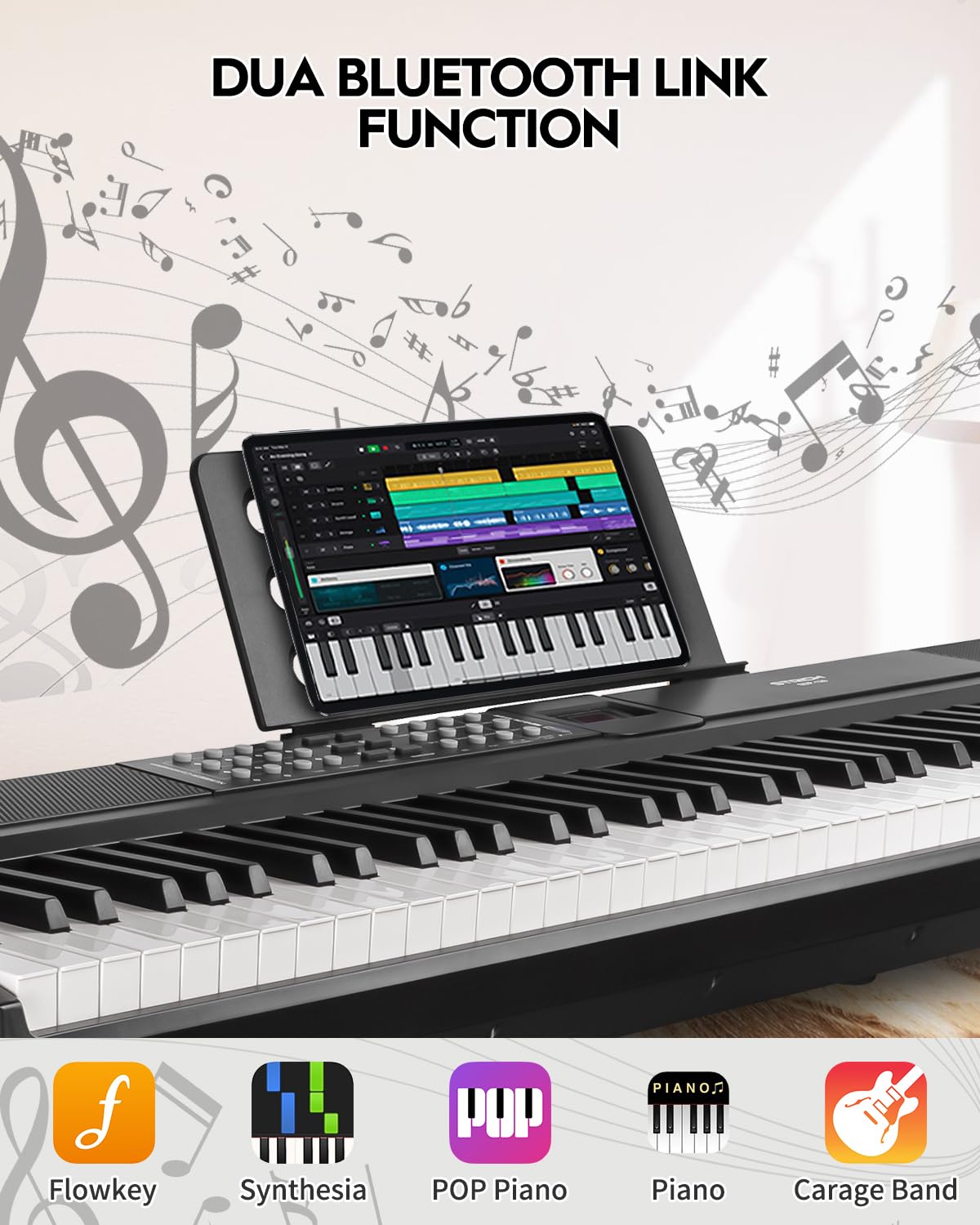 STRICH SDP-120 – Piano numérique 88 touches lestées avec haut-parleurs et connexion USB-MIDI