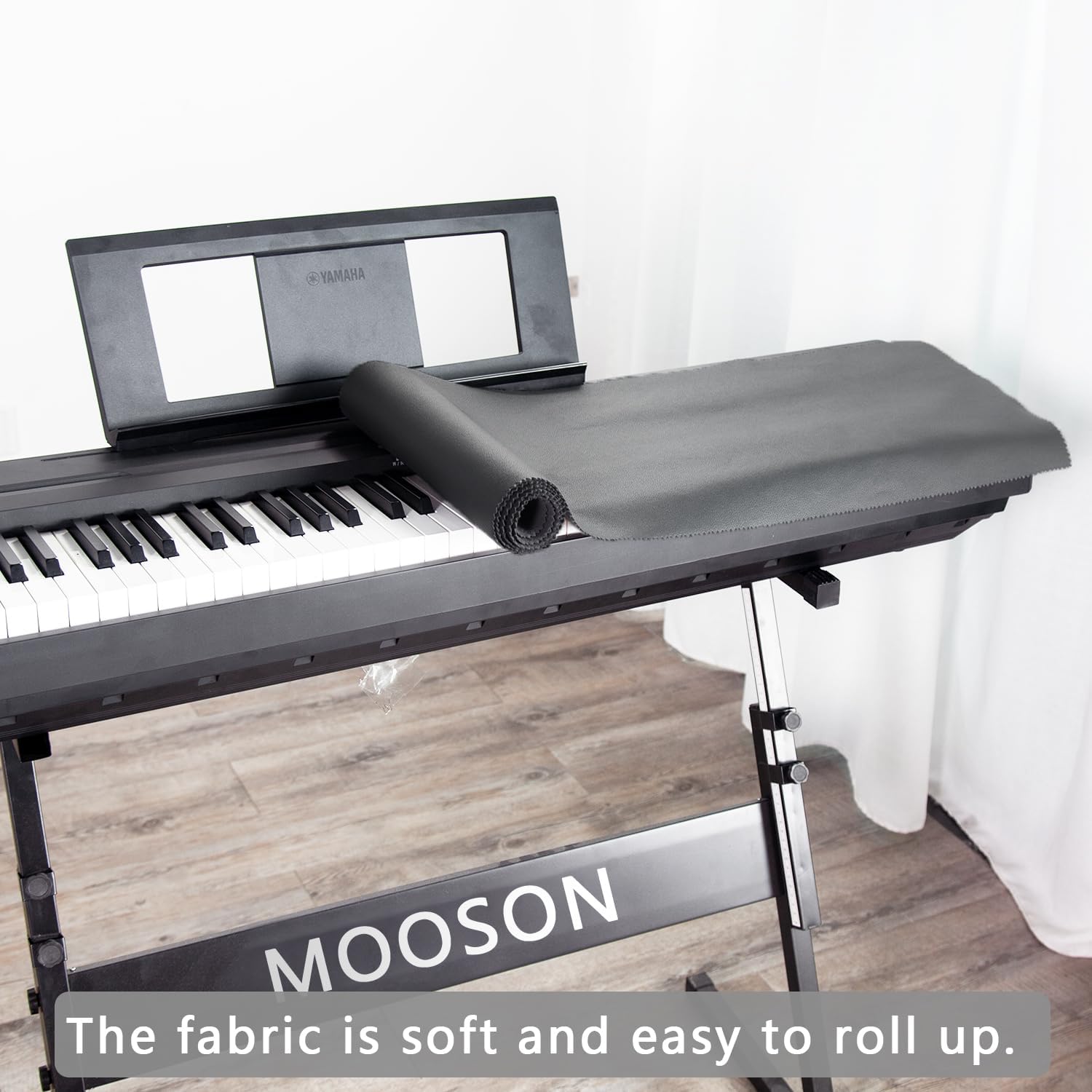 🎹 Housse de protection pour clavier / piano numérique – Cache-poussière doux et premium (noir)