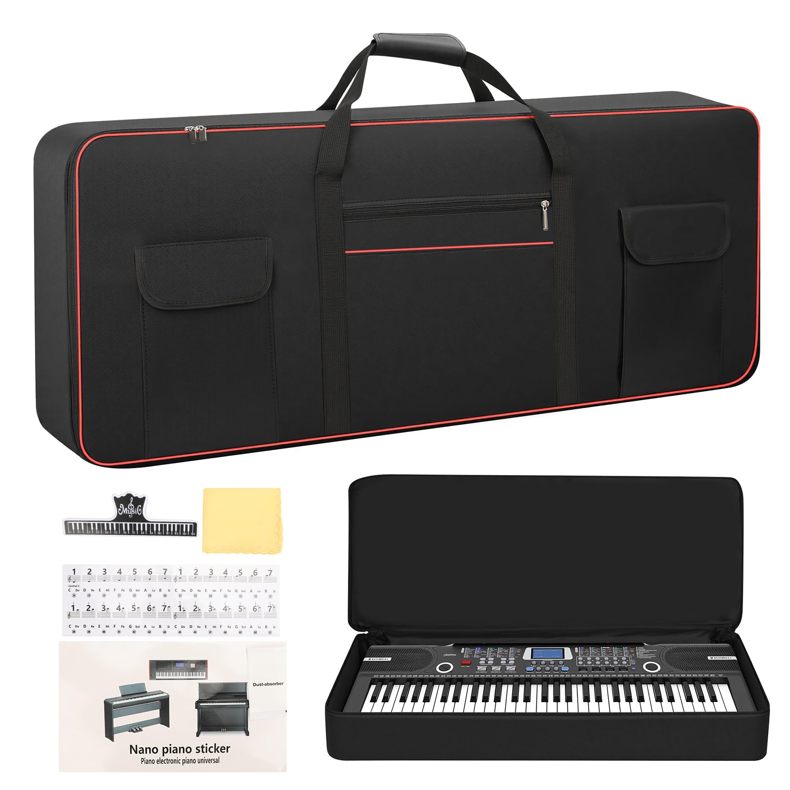 🎹 MUINS – Housse de transport pour clavier 88 touches