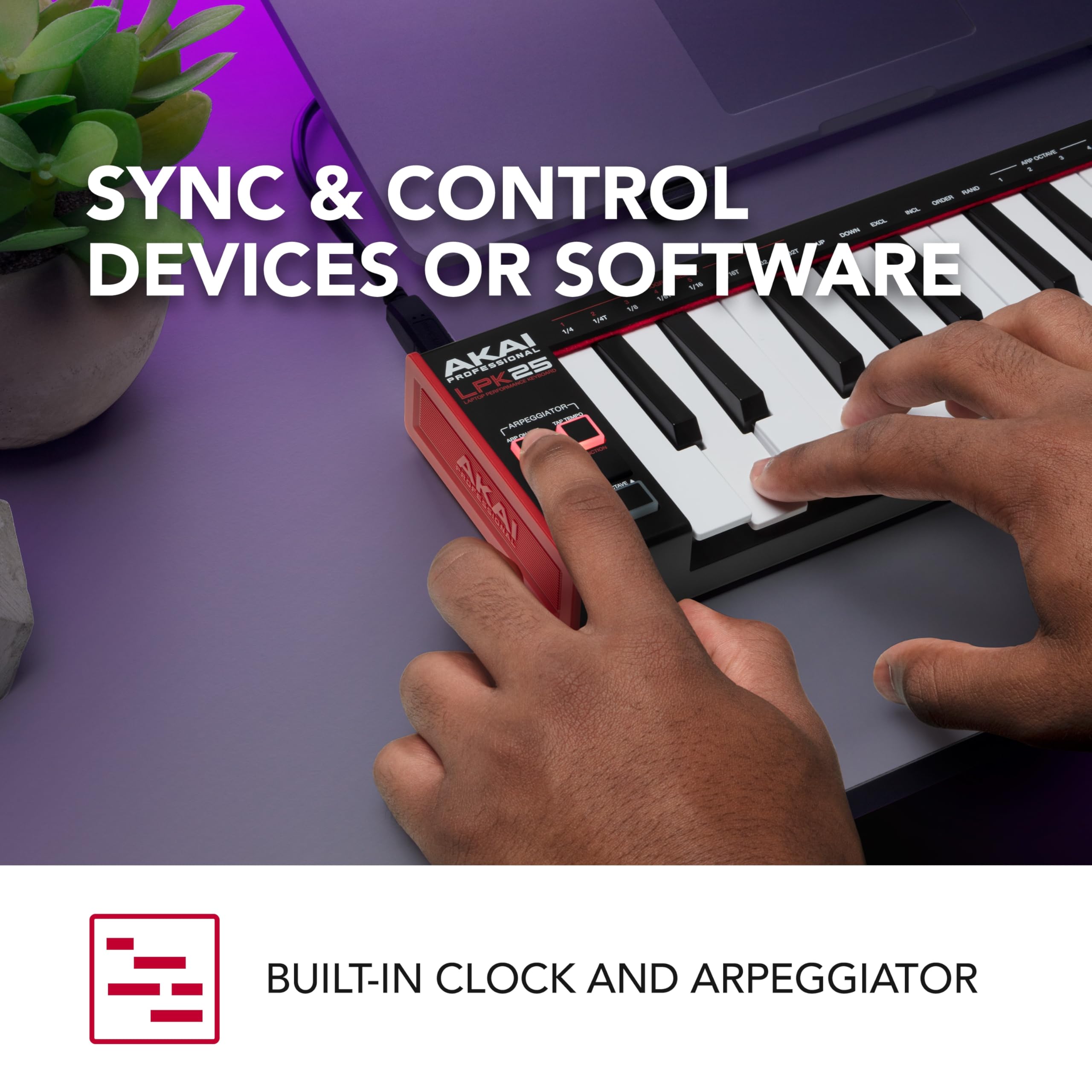 Akai Professional LPK25 – Contrôleur clavier MIDI USB 25 touches compact