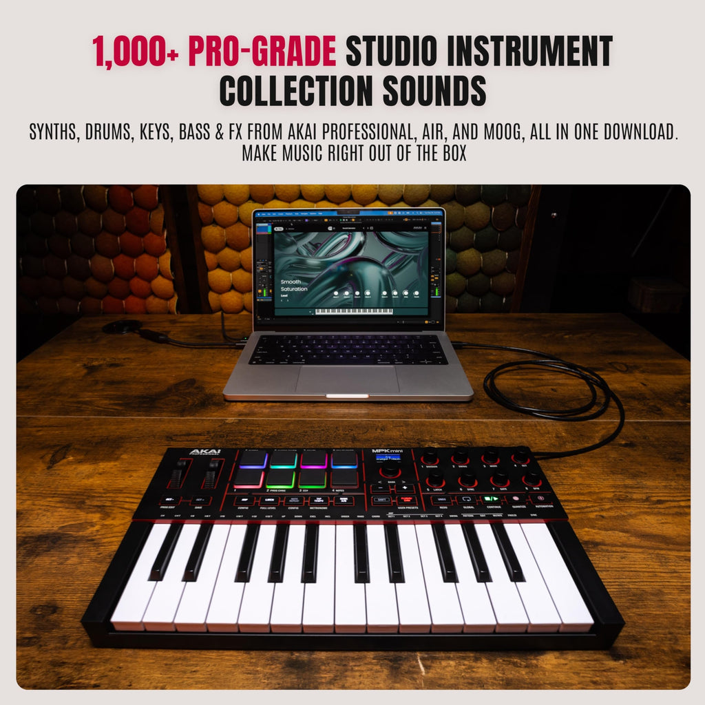 Akai MPK Mini IV – Clavier MIDI USB-C 25 touches avec pads MPC, knobs et logiciels inclus