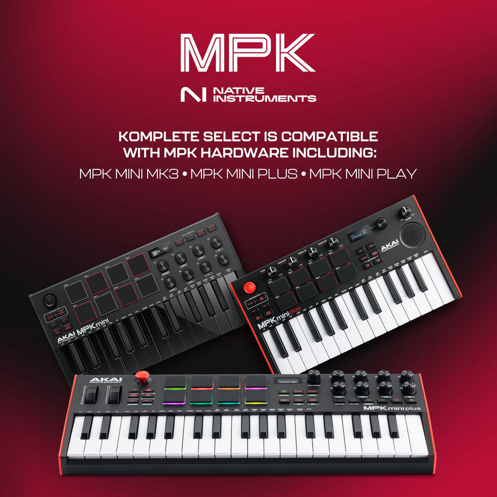 Akai MPK Mini MK3 – Contrôleur MIDI USB 25 touches avec pads rétroéclairés et logiciels inclus