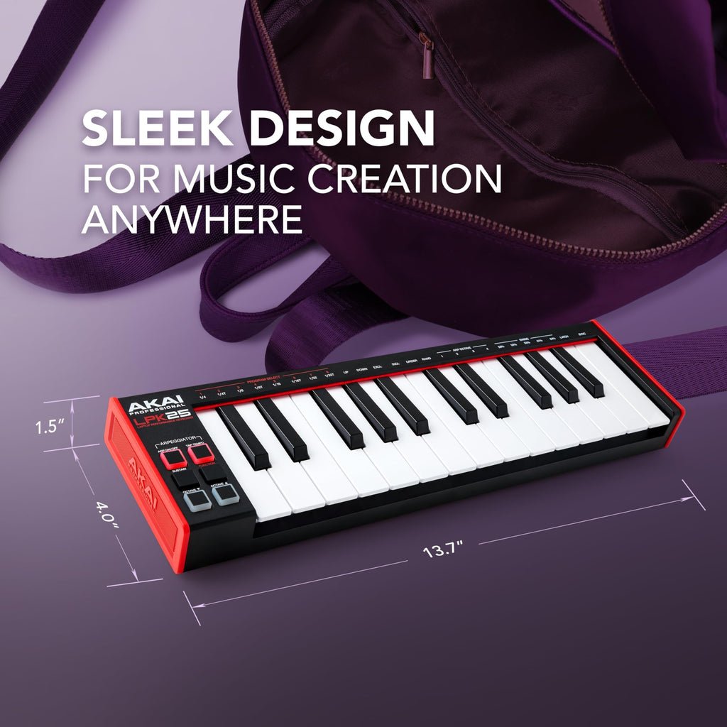 Akai Professional LPK25 – Contrôleur clavier MIDI USB 25 touches compact