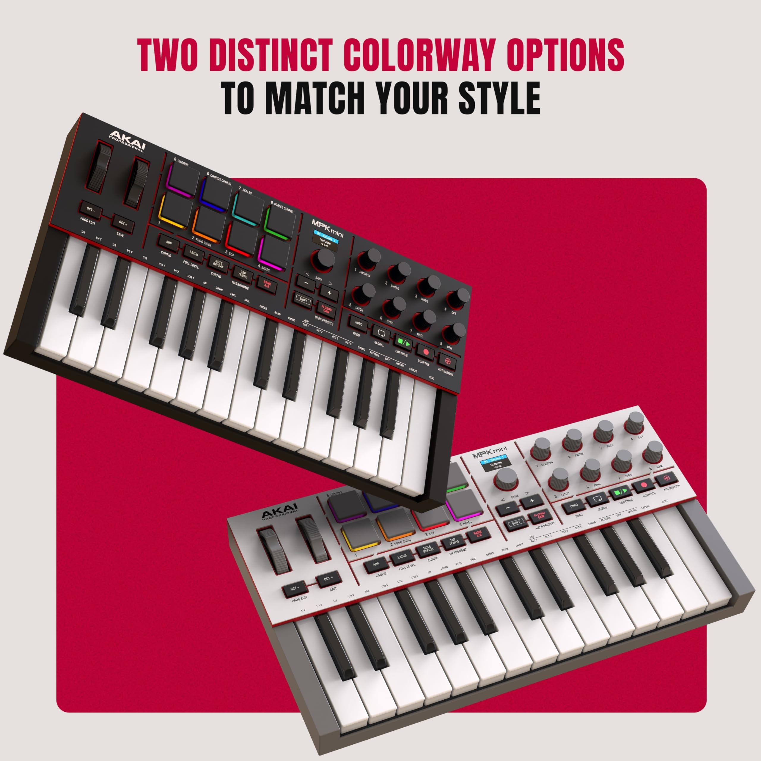 Akai MPK Mini IV – Clavier MIDI USB-C 25 touches avec pads MPC, knobs et logiciels inclus