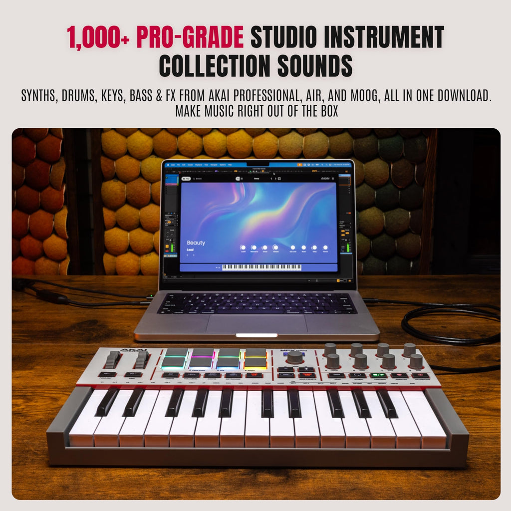Akai MPK Mini IV – Clavier MIDI USB-C 25 touches avec pads MPC, knobs et logiciels inclus