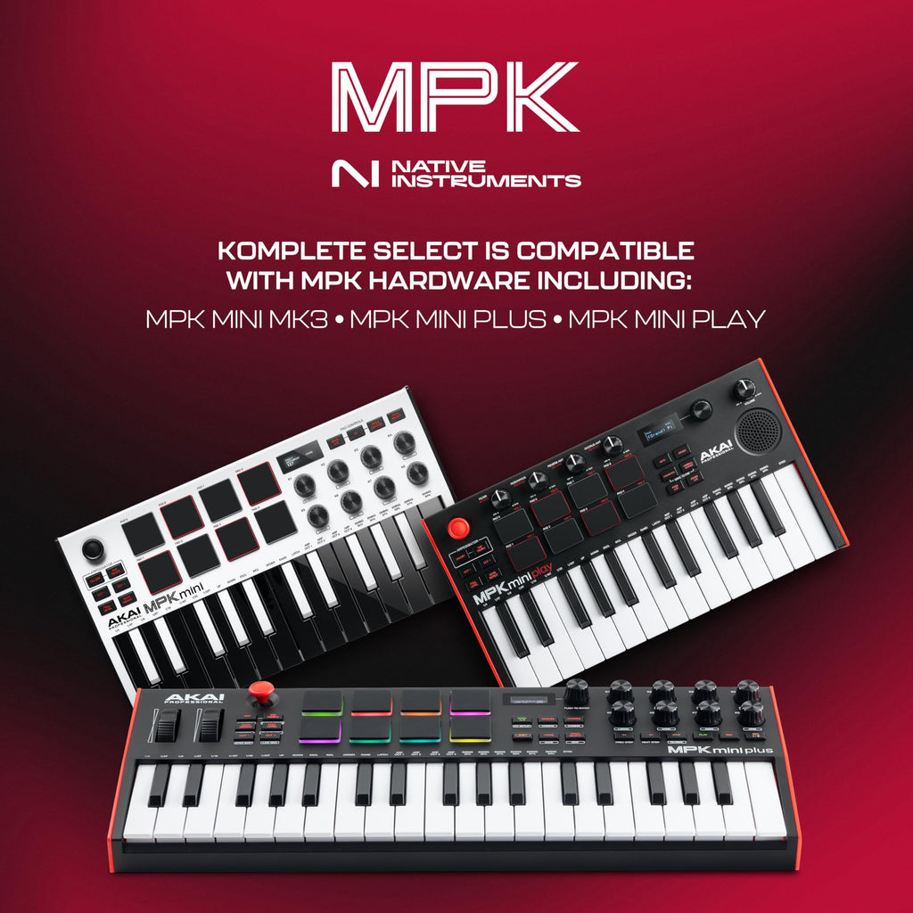 Akai MPK Mini MK3 – Contrôleur MIDI USB 25 touches avec pads rétroéclairés et logiciels inclus