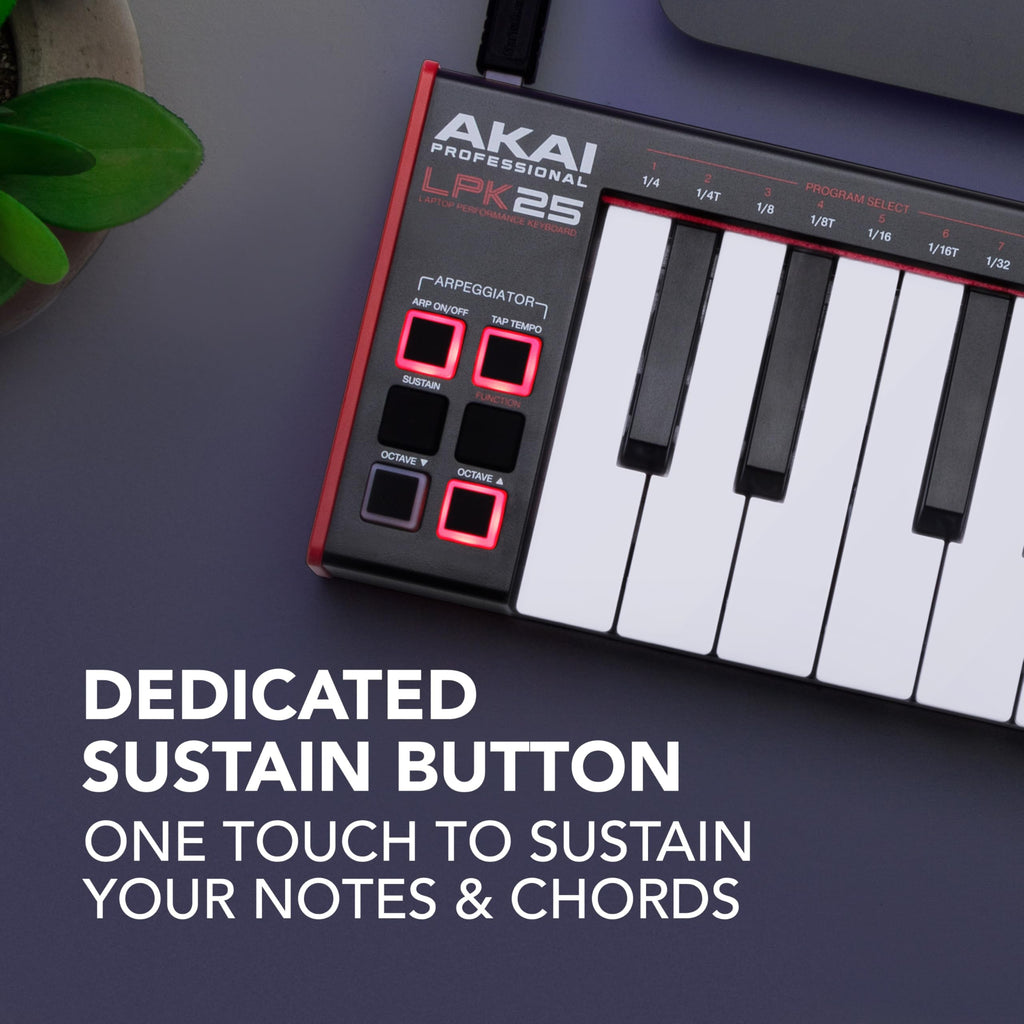 Akai Professional LPK25 – Contrôleur clavier MIDI USB 25 touches compact