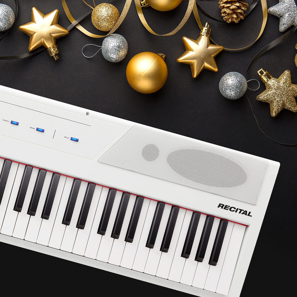 Alesis Recital – Piano numérique 88 touches semi-lestées avec haut-parleurs puissants et modes d’apprentissage